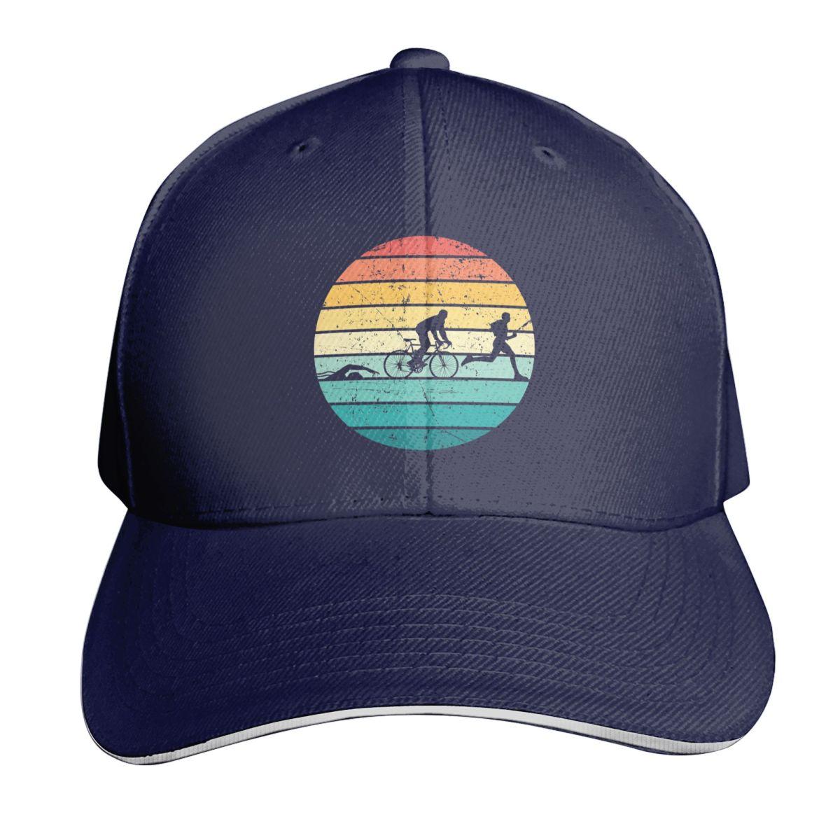Triathlon Schwimmen Radfahren Laufen Athlet Kappe Mode Lässig Baseballkappen Verstellbarer Hut Hip Hop Sommer Unisex Baseballkappen One Size