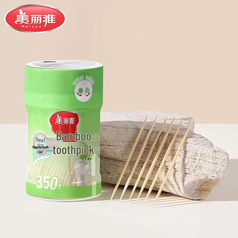 Meiliya 350-Count Disposable Bamboo Toothpicks & Fruit Picks