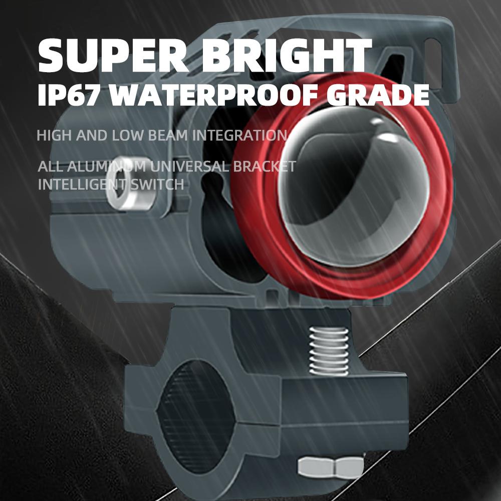 1PC Motorcycle Led Bulb, Two Lens Lights, Dual Lens Bulb, High And Low Integrated Ultra Bright Electric Light