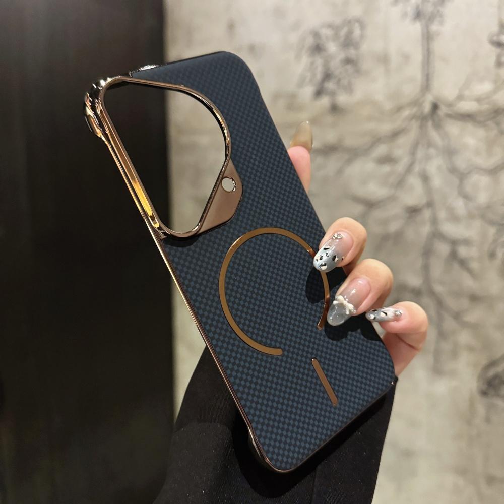 

Fashion Ultra Thin Borderless Carbon Fiber Kevlar Magnetic Phone Case For HuaWei Pura 80 70 Mate 70 Ultra Pro For Magsafe Cover Huawei Pura 80