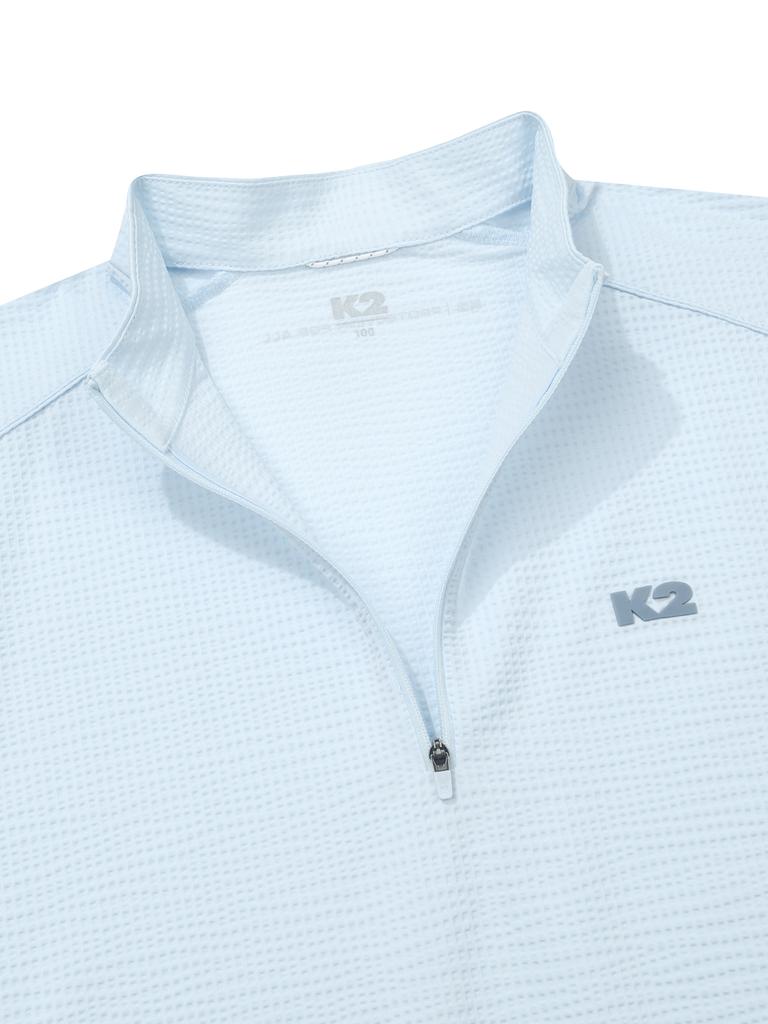 K2 Surround Short Sleeve Zip-Up_Blue Aura