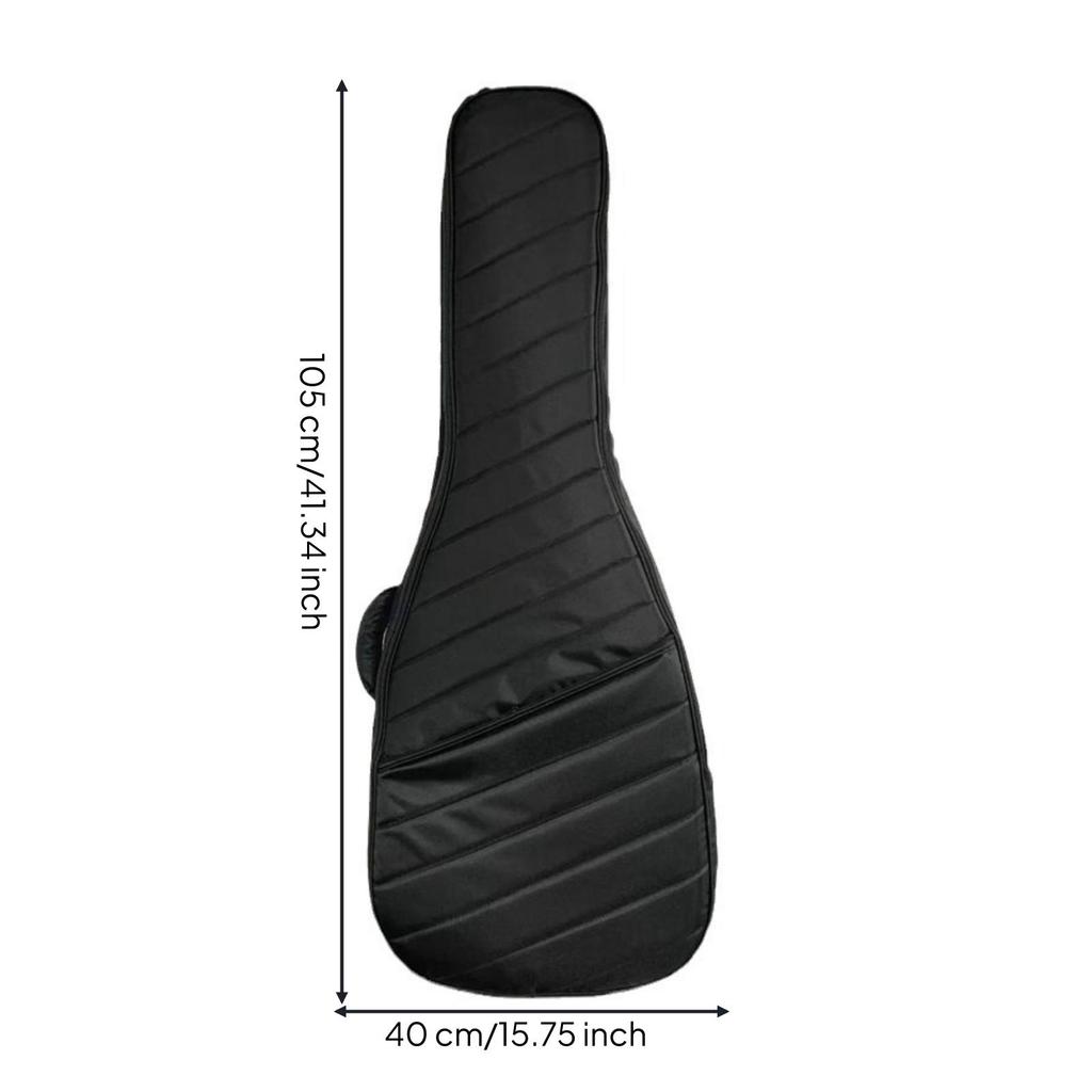 Guitar Gig Bag with Storage Pocket Black Long-Lasting for Travel