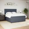 Boxspringbed met Matras Donkergrijs 180x200 cm Fluweel