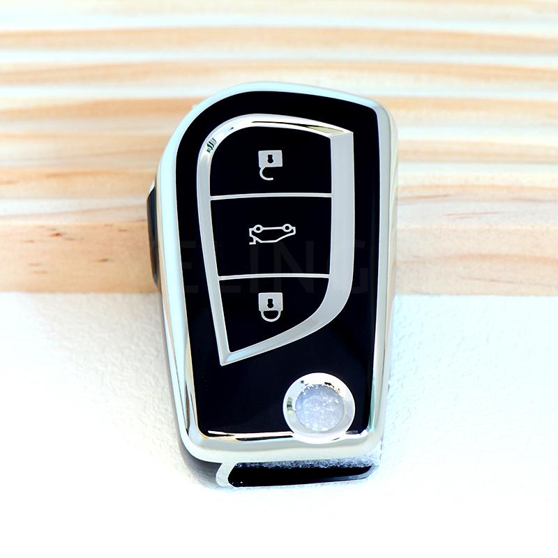 Car Key Fob Car Remote Cover Shell Case 2 3 4 Button For Toyota Hilux Corolla Highlander Rav 4 Yaris Camry Fortuner Protector