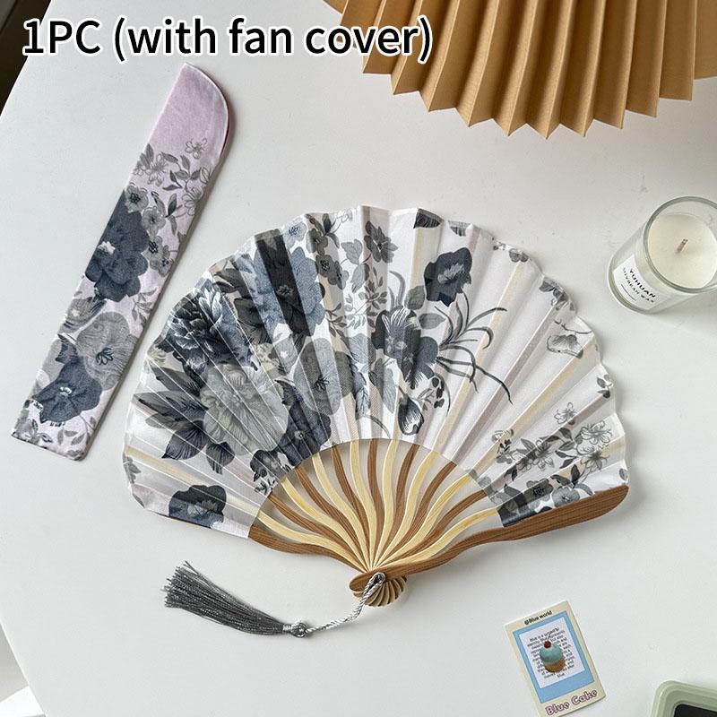 

1Pc Japanese Folding Fan Handmade Decorative Kanagawa Wave Foldable Fan Handheld Vintage Hand Fans Women Portable Folding Fan (As shown-15167)-