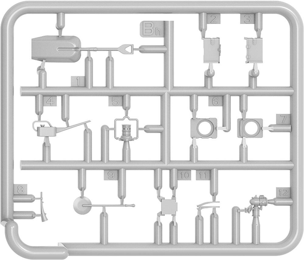 Miniart 1/35 Scale Railway Construction Tools and Equipment: Sleepers, Shovel, Wrench, Etc. Plastic Model MA35572