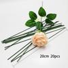 Green Artificial Flower Sighting Rod Vase Decor Stem Iron Wire Plant Wall For DIY Mother's Day Craft Supplies Rose Stick Pole