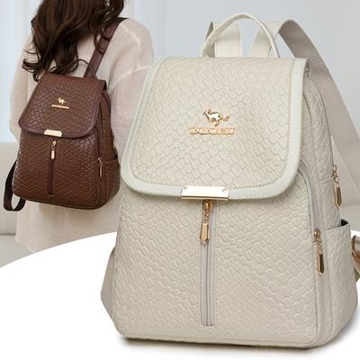 Damen-Rucksack aus weichem Leder mit großer Kapazität, Reisetasche