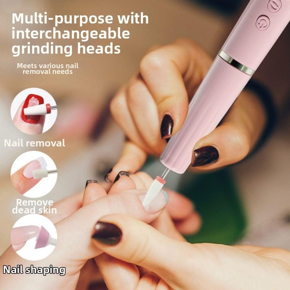 Low Noise Electric Nail Drill Machine Multiple Gears Nail Polishing Tool  Gel Nails