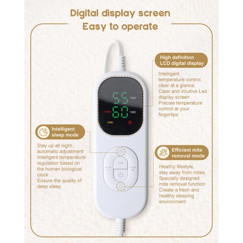 Imitation Rabbit Fur Striped Electric Blanket Warm Leg Blankets European and British Standard Plug Heating Blankets Double Layer Plush Bed Sheets