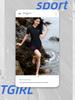 2026 Women's Sporty Color Block One-Piece Swimsuit - Short-Sleeve, Slimming, Conservative Design