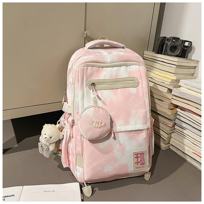 New High-value Tie-dye Contrasting Colors, Fresh and Sweet Backpack, Large-capacity Backpack for Junior High School Students
