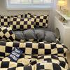 Plaid Style Bedding Set Skin-friendly Quilt Cover Pillowcase Bedsheet Home Bed Linen Sets Single/Full/Queen/King Size Bedclothes