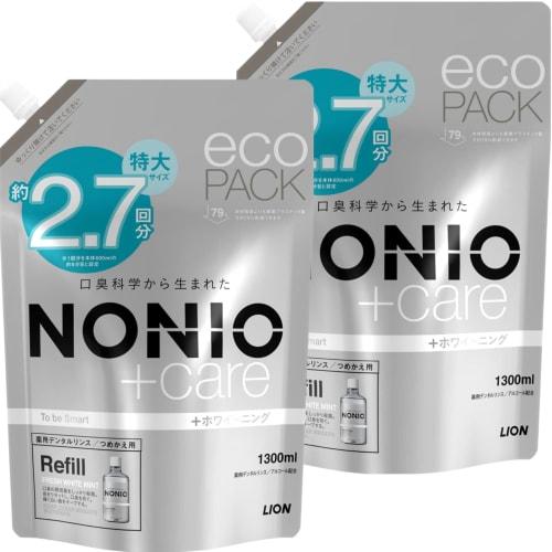 

[.co.jp Exclusive] [Bulk Purchase] Nonio Plus Whitening Dental Rinse Refill, 1300ml x 2