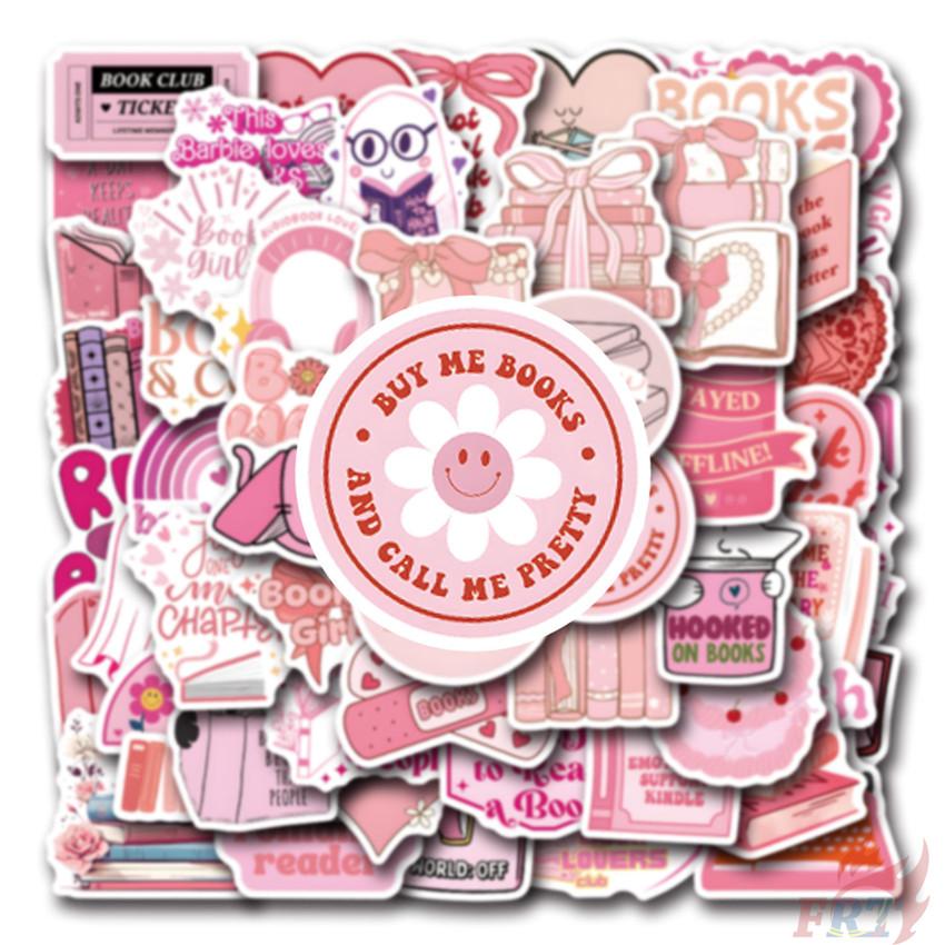 60Pcs/Set Pink Babe Reading Books Art Series 03 Stickers Waterproof DIY Fashion Doodle Decals Stickers