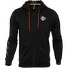 Logo Print Sports Zip Hoodie Men Jackets Black FH7754