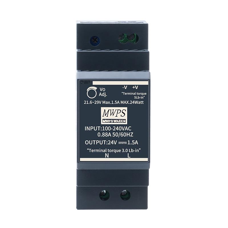 DIN Rail Switching Power Supply Transformer, HDR-30 Series, Single Output: 24V 1.5A, 5V 3A, 12V 2.5A