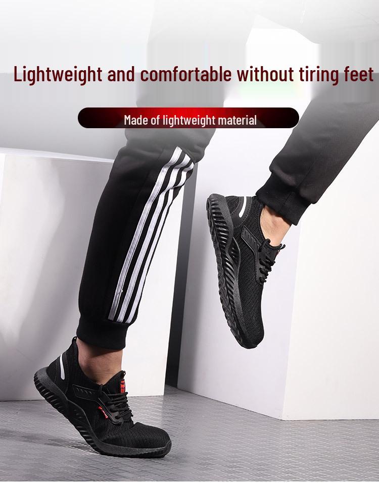 Herren Sicherheitsschuhe mit Stahlkappe - Atmungsaktiv, Stoßfest, Durchtrittsicher, Abriebfestes Arbeitsschutzschuhwerk