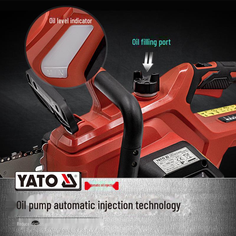 YATO Yiertuo 18V Brushless Rechargeable Handheld Electric Chainsaw with Large Capacity