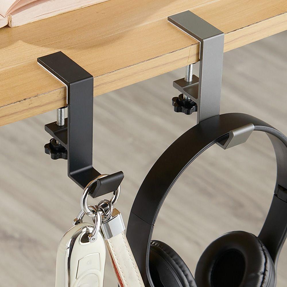 Hanging Table Side Hook Backpack Storage Purse Holder Adjustable Bag Hook For Student Office