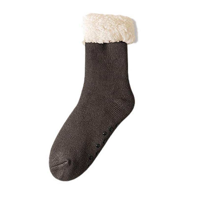 

Зимние рождественские плюшевые тапочки мужские носки удобные теплые носки средней длины теплые утолщенные домашние спальные мягкие нескользящие носки EU 37-45