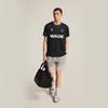 Li Ning Bequemes Einfaches Rundhals-Pullover Buchstaben-Print Vielseitiges Feuchtigkeitstransportierendes Kurzarm-T-Shirt Herren Oberteile Schwarz ATSV015-1