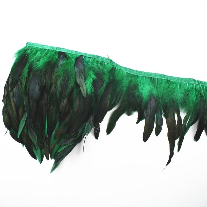 10Meters/Lot White Colored Rooster Feather Trim Ribbon Tape Skirt Fringe Pheasant Feathers For Crafts Diy Jewelry Clothes Plumas