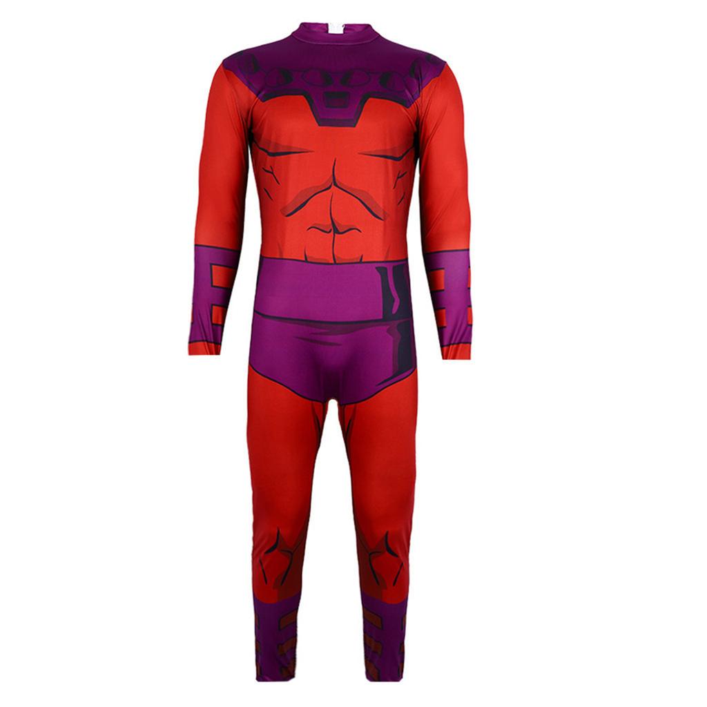 Full Body Jumpsuit Costume Muscle Print One Piece Bodysuit Long Sleeve Stretch Fit Stage Performance Outfit for Adults and Teens