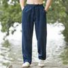 Pantalones de hombre para primavera y verano, ligeros y transpirables, holgados, de talla grande, informales, rectos