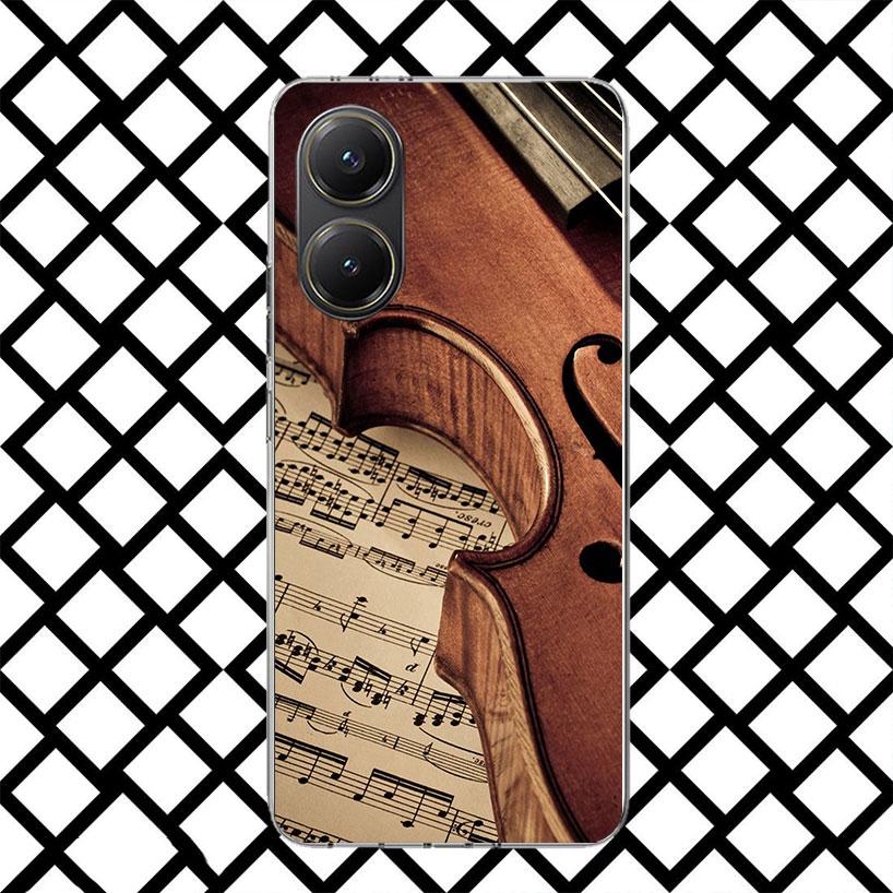 Music Violin Phone Case for Xiaomi Poco F7 Ultra X7 X6 X5 Pro X4 Gt M8 M7 Redmi 15 15C 13 13C 12 12C Soft Cover Fundas Poco F7 U