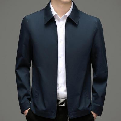 100% Baumwolle Herren Mode Reversjacke - Perfekt für Frühling/Herbst Business-Kleidung für Führungskräfte mittleren Alters