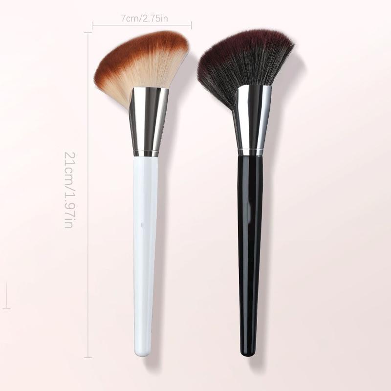 Yüz Kontür Makyaj Fırçaları Yelpaze Şekilli Profesyonel Pudra Allık Aydınlatıcı Bronzer V Yüz Silüeti Kozmetik Fırça Aleti