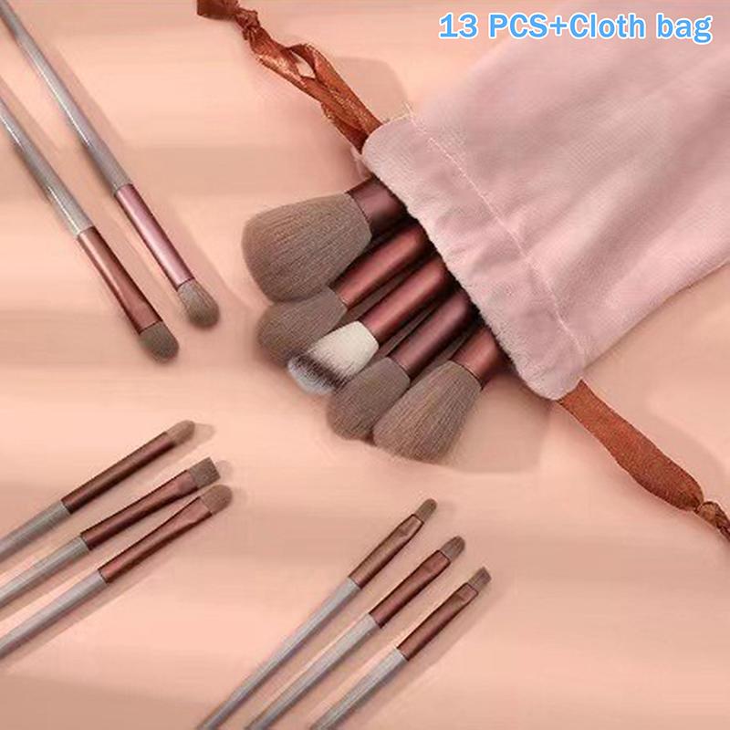 8/13Pcsmakeup Brush Set Fluffy Professiona Cosmetic Foundation Powder Eyeshadow Kabuki Blending Make Up Brush Beauty Tool Makeup