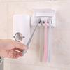 Automatic Toothpaste Dispenser Toothbrush Holder Wall Mount Tooth Brush Storage Rack Bathroom Accessories