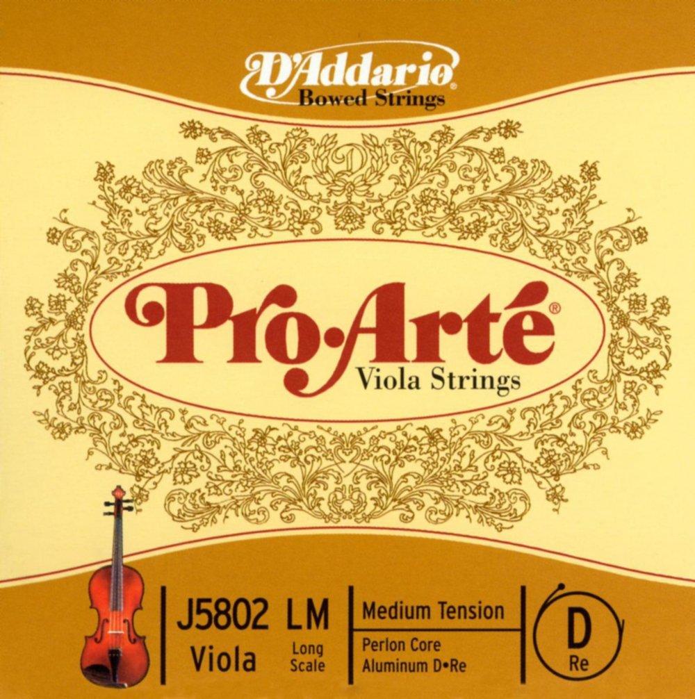 

D Addario Pro Arte D-String Long Scale Viola Strings, J5802 LM, Medium Tension