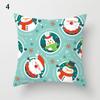 Christmas Cartoon Santa Claus Elk Penguin Decorative Pattern Pillow Case Bedroom Living Room Sofa Cinema Car Throw Pillow Case