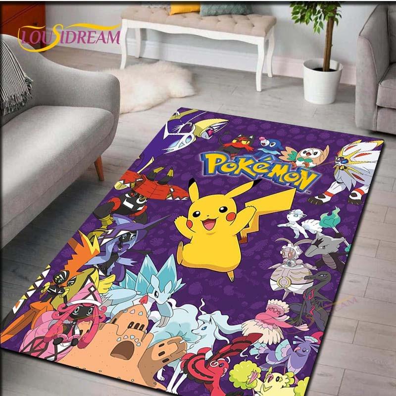 Pokemon Rug Cartoon Carpets Anime Carpet Living Room Tea Table Mats Bedroom Rug Washable Floor Mats Household Area Mat Gift