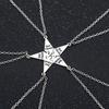 5pcs Set Simple Five People Splicing Best Friends Letter Five-pointed Star Pendant Necklace for Women Men Birthday Jewelry Gifts