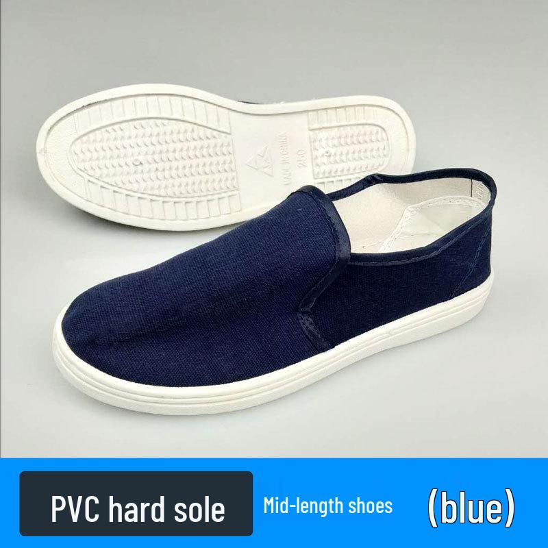 Breathable Blue Anti-static Work Shoes with Soft PU Sole and Medium Towel Lining