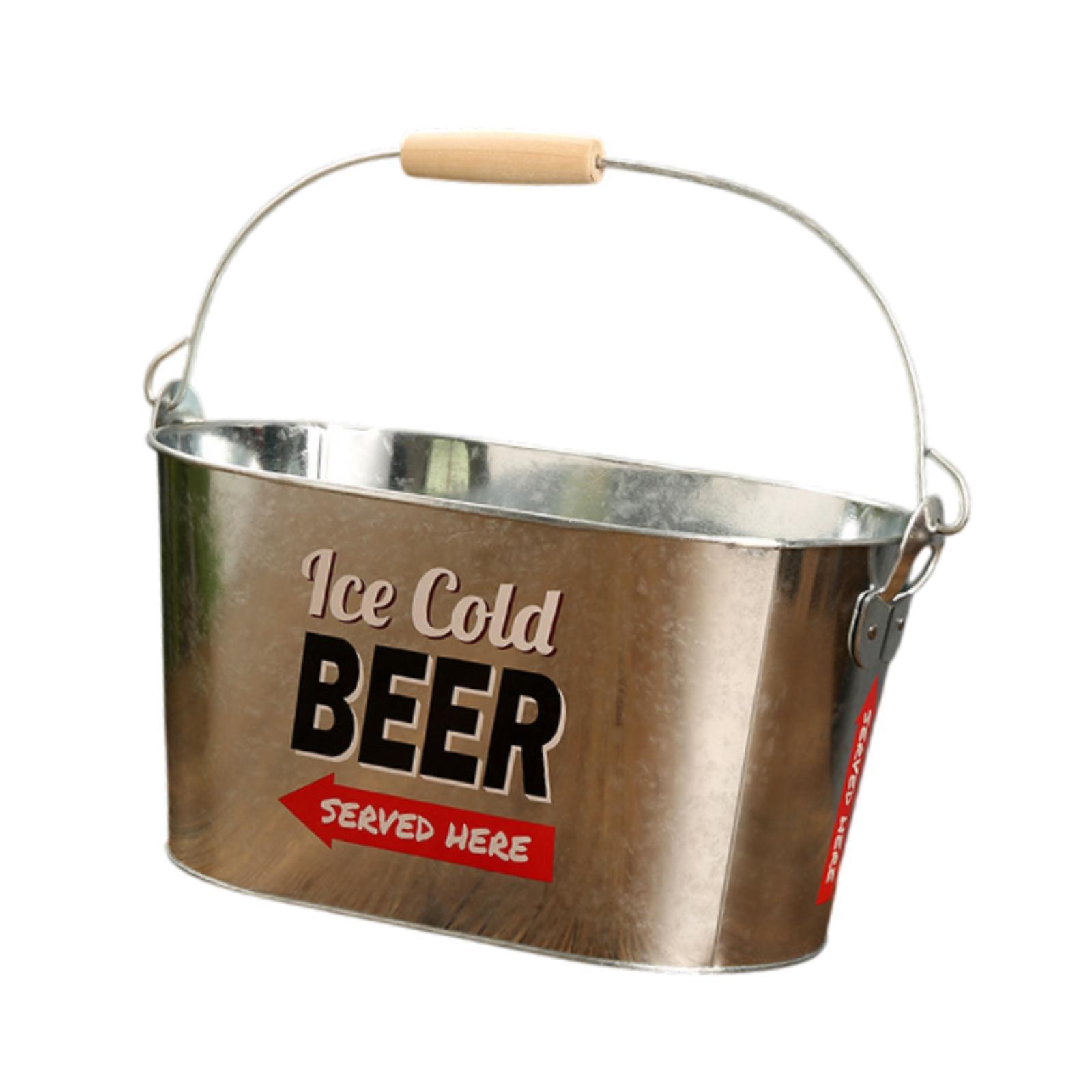 Ice Bucket Beverage Tub Heavy Duty Wine Chiller Bottle Cooling Container for