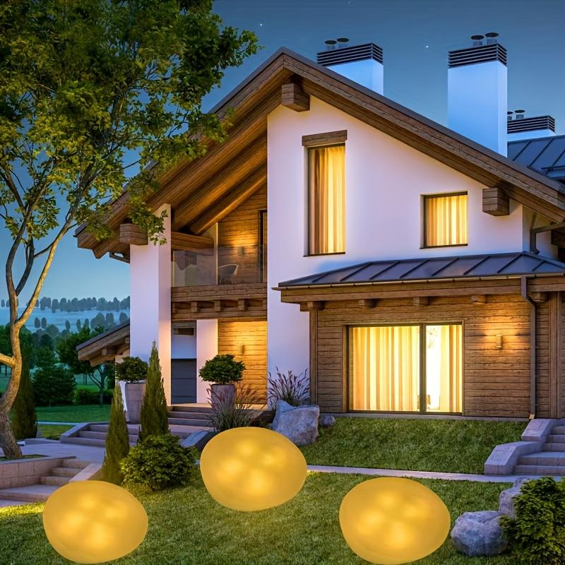 IP44 Solar-Powered Stone-Like Lanterns - Energy-Efficient Pathway Lights for Garden, Lawn, and Villa Decor, Outdoor Solar Lights, Solar Outdoor Lights