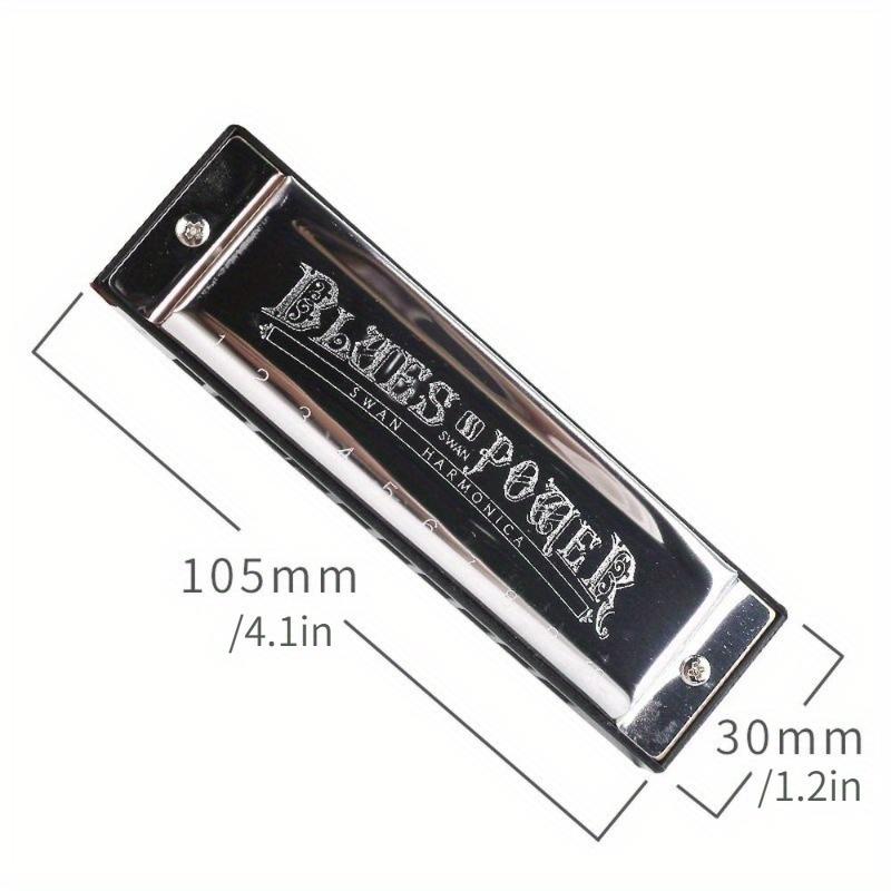 High-quality Polished 10 Hole Diatonic Harmonica - Beginner Friendly Wind Instrument
