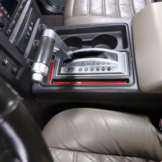 Red Carbon Fiber Center Console Interior Gear Sticker Trim For Hummer H2 03-09