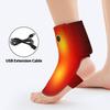 Electric Foot Heat Massager Usb Powered 3 Massage Functions Ankle Sprain Relief Vibration Relaxation Ankle Protection Home Use