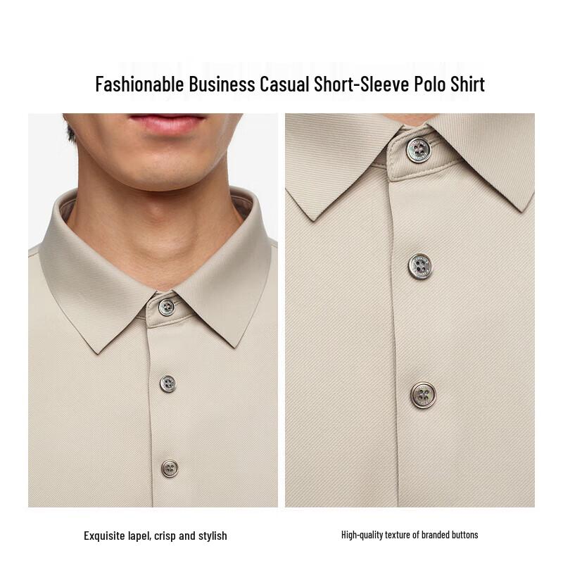 K-Boxing Men's Spring/Summer Business Casual Short Sleeve Polo Shirt BTBE2384