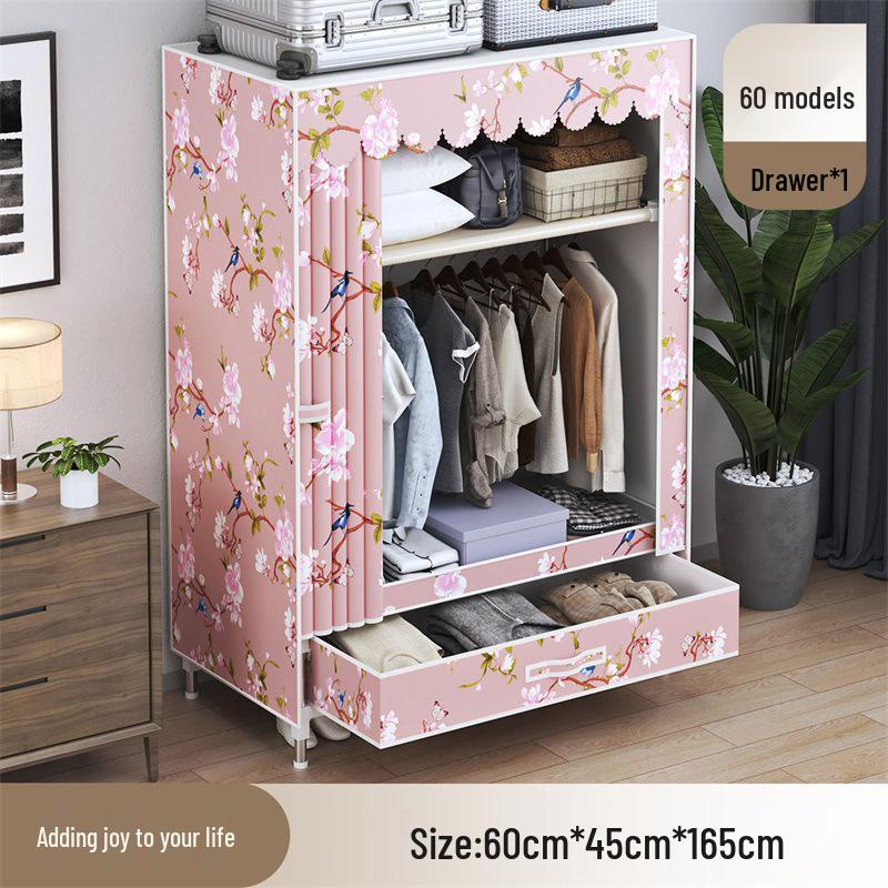 Wardrobe with Dustproof Drawers - Ideal for Rental Rooms