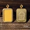Tibetan Thangka Titanium Steel Gold Silver Pendant: Single/Double-Sided Benming Buddha Amulet
