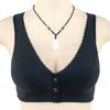 1Pc Push Up Bra Print Flower Polyester Fiber Lingerie Underwear Confortable Bra Female Wire Free Bra Big Bust Front Closure