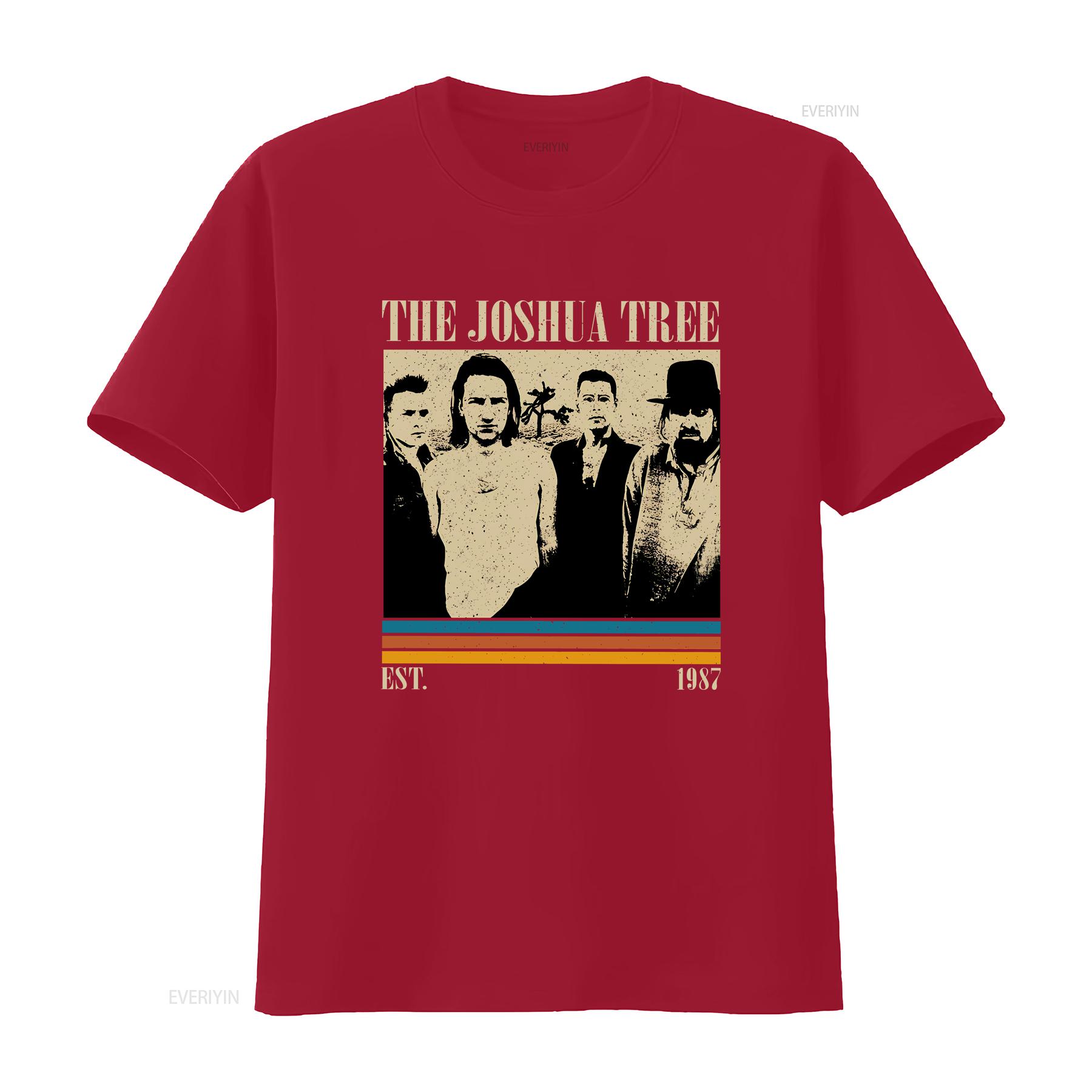 

The Joshua Tree U2 Album T Shirt Music Vintage Retro Classic s for him Christmas vintage Washed Top For Everyday Wear Casual S