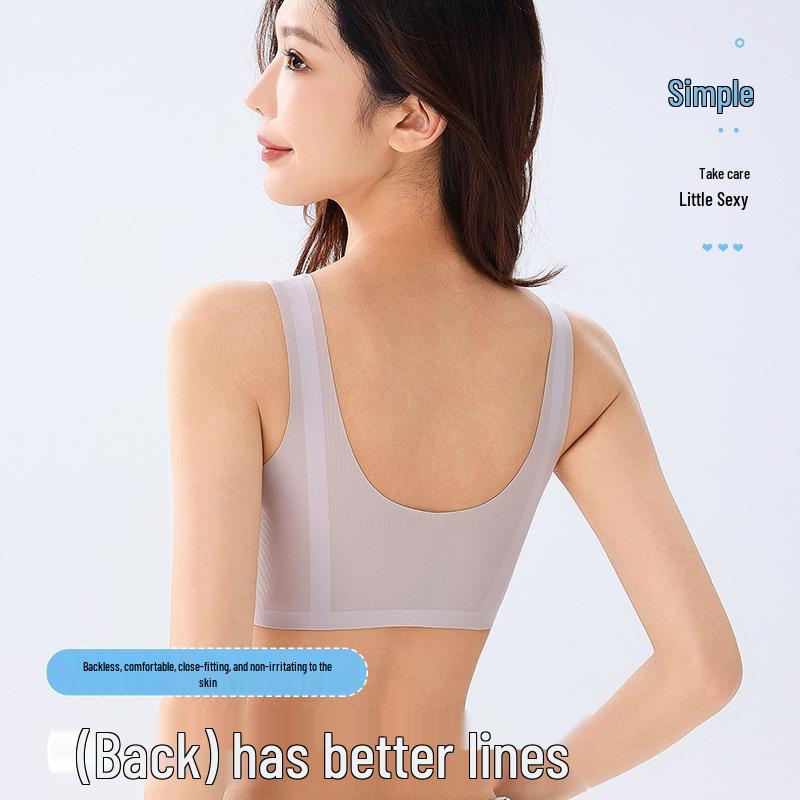 Plus Size Seamless Women’s Push Up Wirefree Icy Wrap Chest Bandeau Bra